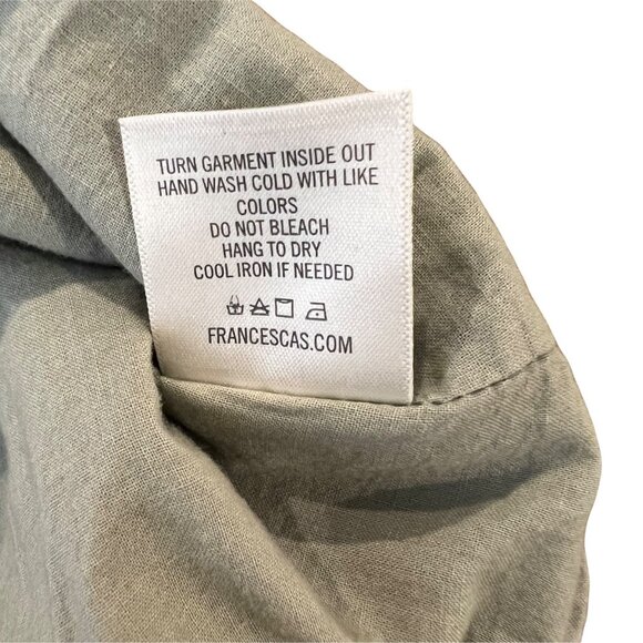 Blue Rain Mini Skirt S Linen Blend‎ Green Blue Yellow Embroidered Size Small - Picture 8 of 8